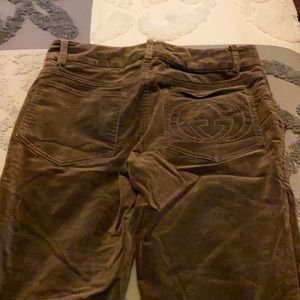 Chocolate brown Gucci pants….Love them but these fit someone who is a size 2